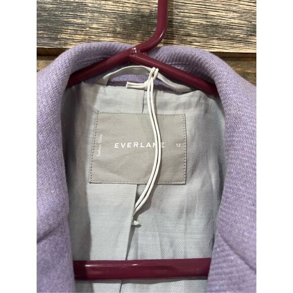 Everlane NWOT Wool Cocoon Coat Lavender Oversize Fit Sz 12 - Picture 5 of 8